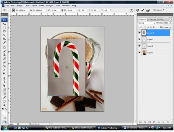 Creation of Candycane cocoa.: Step 11